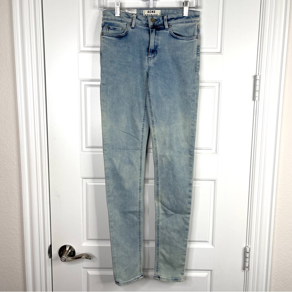 ACNE STUDIOS Skin 5 Silver Blue Jeans NEW Size 26